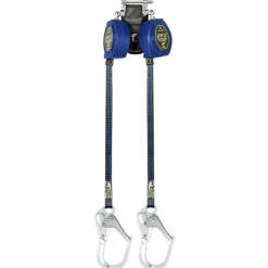 FallTech 6' FT-X EdgeCore Class 2 Personal SRL-P, Twin-Leg w/ Steel Rebar Hooks 84106TP3
