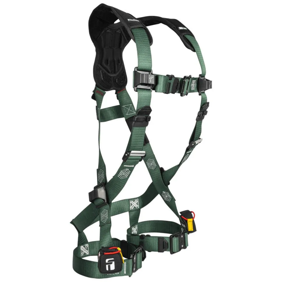 FallTech 1D Standard Non-Belted Full Body Harness, Quick-Connect Leg Adjustment FT1910QC