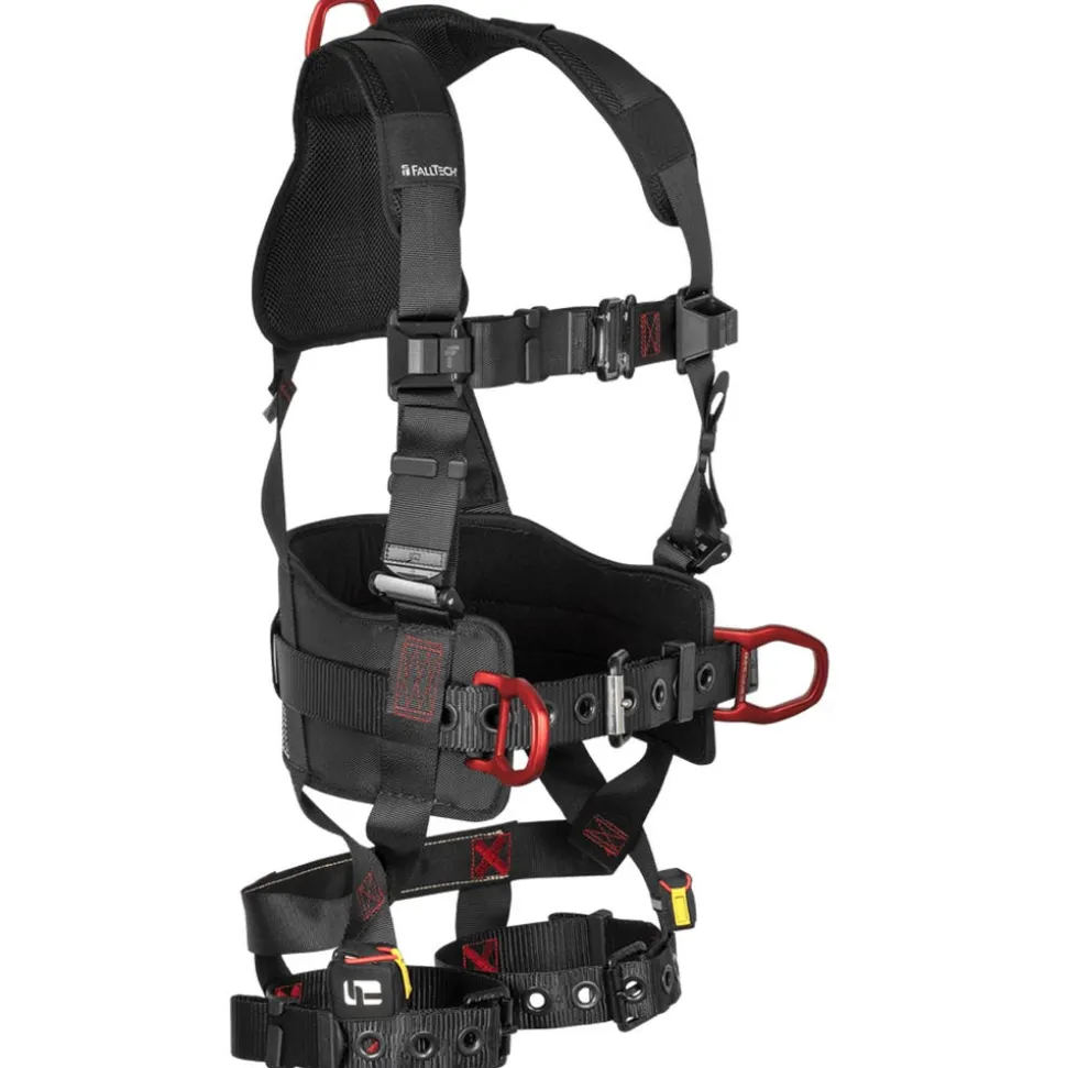 FallTech FT-Iron 3D Construction Belted Full Body Harness, Tongue Buckle Leg Adjustment - Large/XL 8144LXL