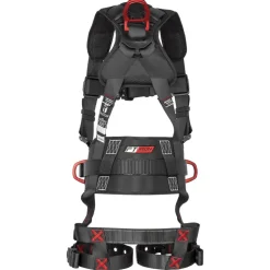 FallTech FT-Iron 3D Construction Belted Full Body Harness, Tongue Buckle Leg Adjustment - Large/XL 8144LXL