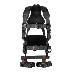 FallTech FT-Iron 3D Construction Belted Full Body Harness, Quick Connect Buckle Leg Adjustment 8144QCSM