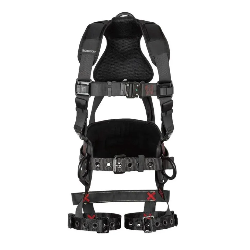 FallTech FT-Iron 3D Construction Belted Full Body Harness, Quick Connect Buckle Leg Adjustment 8144QCSM