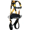 FallTech Journeyman Flex 3D Construction Belted Aluminum Full Body Harness, Tongue Buckle Leg Adjustment 7035B