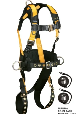 FallTech Journeyman Flex Steel 3D Construction Belted Full Body Harness 7035XXL