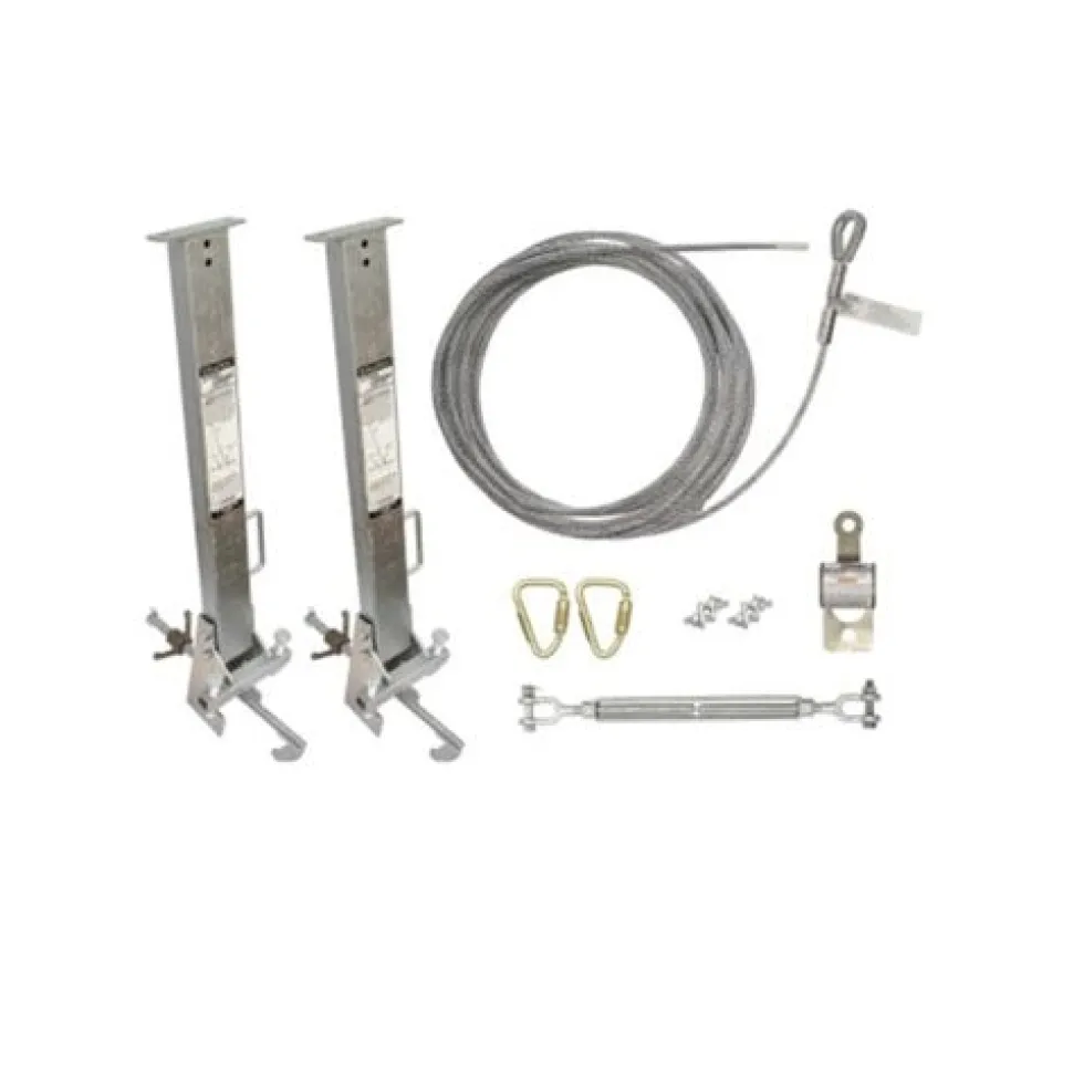 FallTech SteelGrip Cable HLL System with Stanchions for 4 to 12" I-Beams 6036024