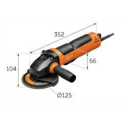 Fein CG 15-125 BLP INOX 5" Angle Grinder Paddle 1500 Watts Brushless Brake 72228560120