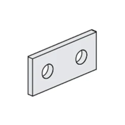 Flat Splice Plate 2 Hole. 1-5/8" X 3-1/2". Z/P. 50 Pcs/Box