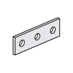 Flat Splice Plate 2 Hole. 1-5/8" X 4-5/8". Z/P. 50 Pcs/ Box