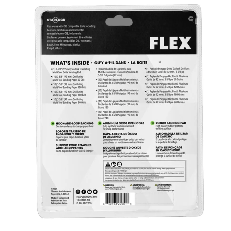 Flex 41 Piece Oscillating Accessory Sanding Project Set FAM40003-41