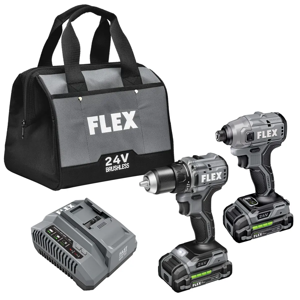 FLEX Compact Drill Driver And Compact Impact Driver Combo Kit FXM205-2A