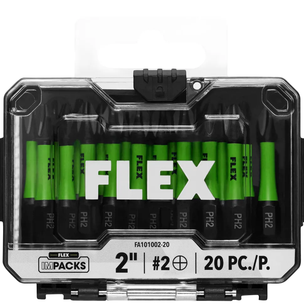 FLEX Impacks 2" Ph2 Impact Driver Bit 20Pc. FA101002-20