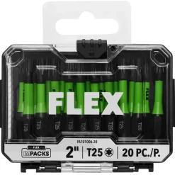 FLEX Impacks 2" T25 Impact Driver Bit 20Pc. FA101006-20