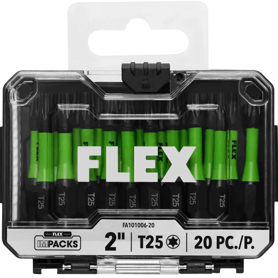 FLEX Impacks 2" T25 Impact Driver Bit 20Pc. FA101006-20