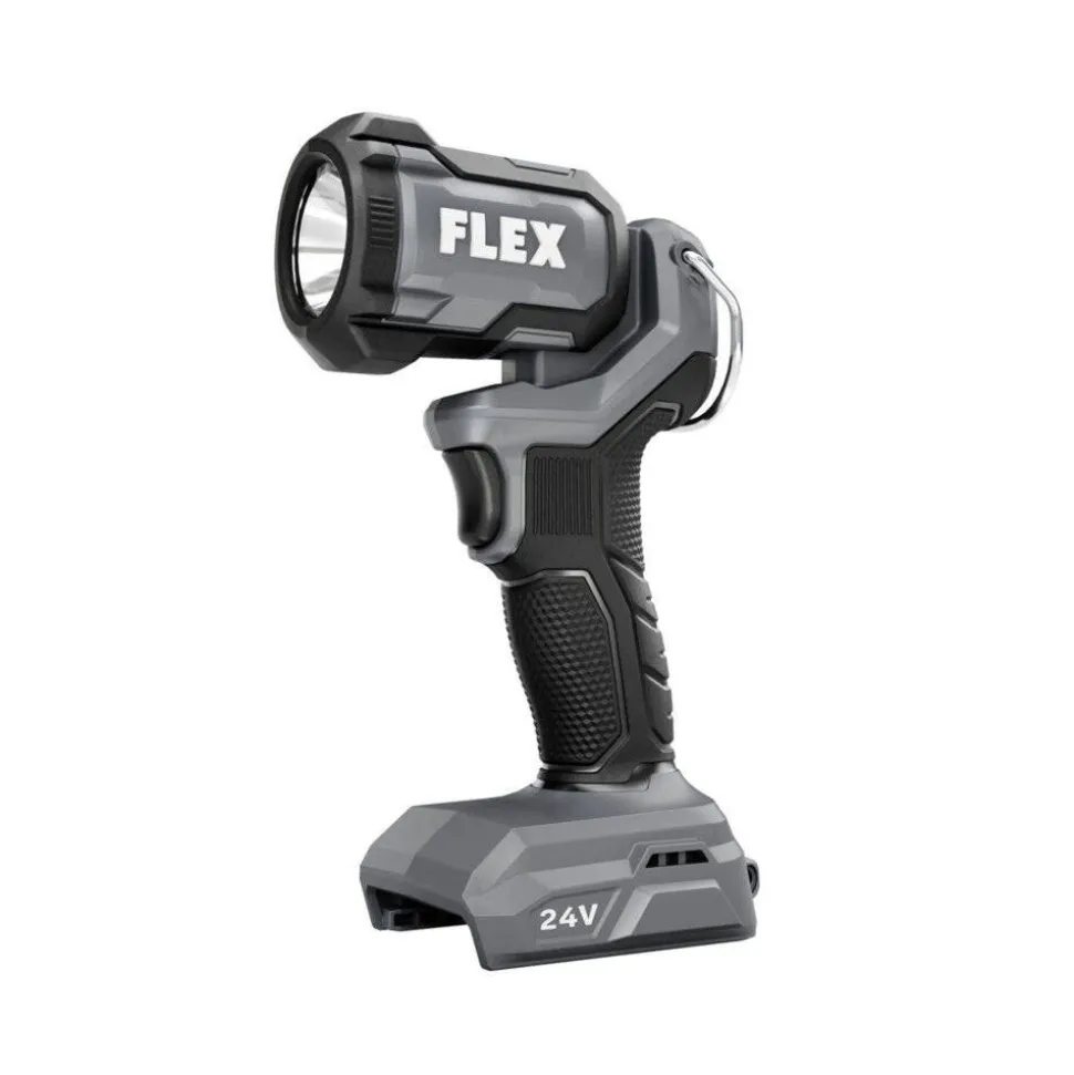 FLEX 24V 1/2" Hammer Drill, Impact Driver, 7-1/4" Circular Saw, Work Light Kit (3.5Ah/6.0Ah Stacked) FXM403-2G