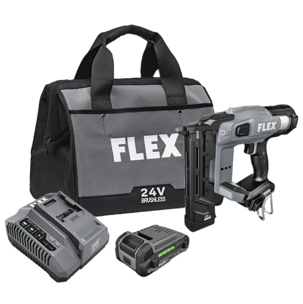 FLEX 24V 18GA 1/4" Narrow Crown Stapler 25Ah FX4511-1A