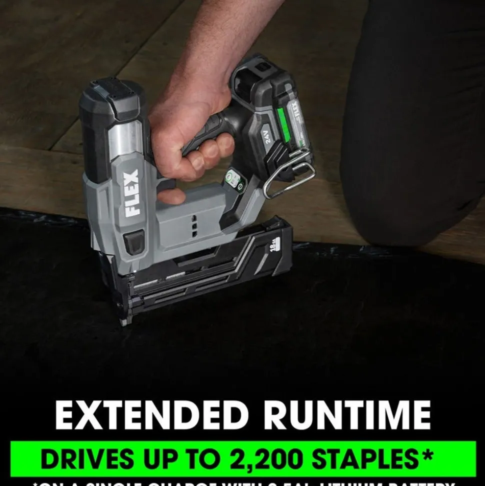 FLEX 24V 18GA 1/4" Narrow Crown Stapler 25Ah FX4511-1A