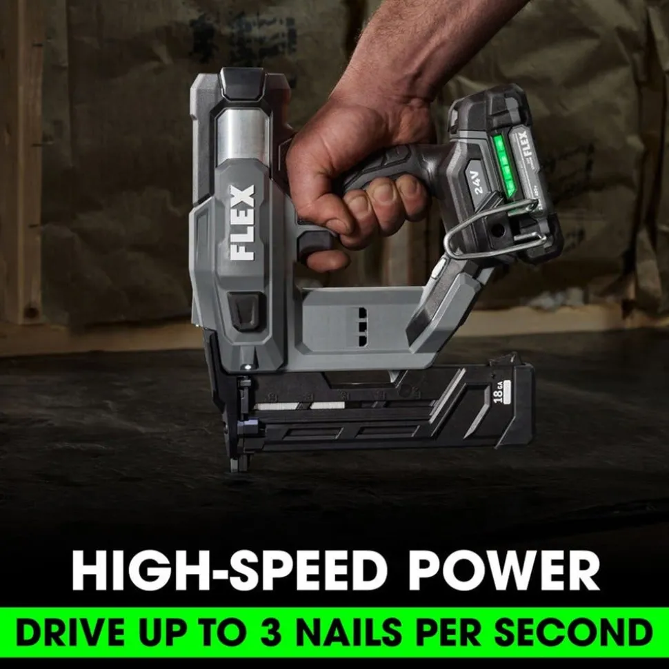 FLEX 24V 18GA 1/4" Narrow Crown Stapler 25Ah FX4511-1A