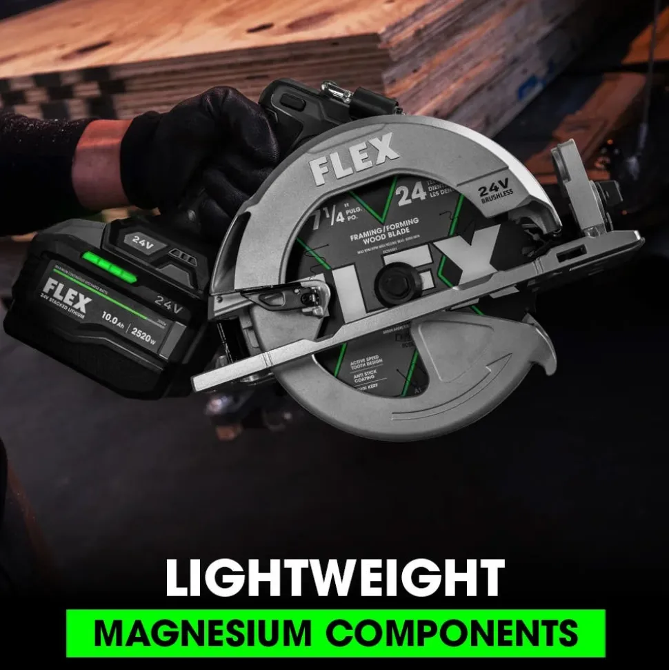 FLEX 24V Sidewinder 7-1/4" Circular Saw Kit (10.0Ah Stacked) FX2141-1J