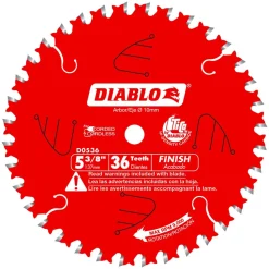 Freud Diablo 5-3/8" 36 Tooth Wood Finish Trim Saw Blade D0536X