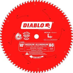 Freud Diablo 10" 80-Tooth Medium Aluminum Circular Saw Blade D1080N