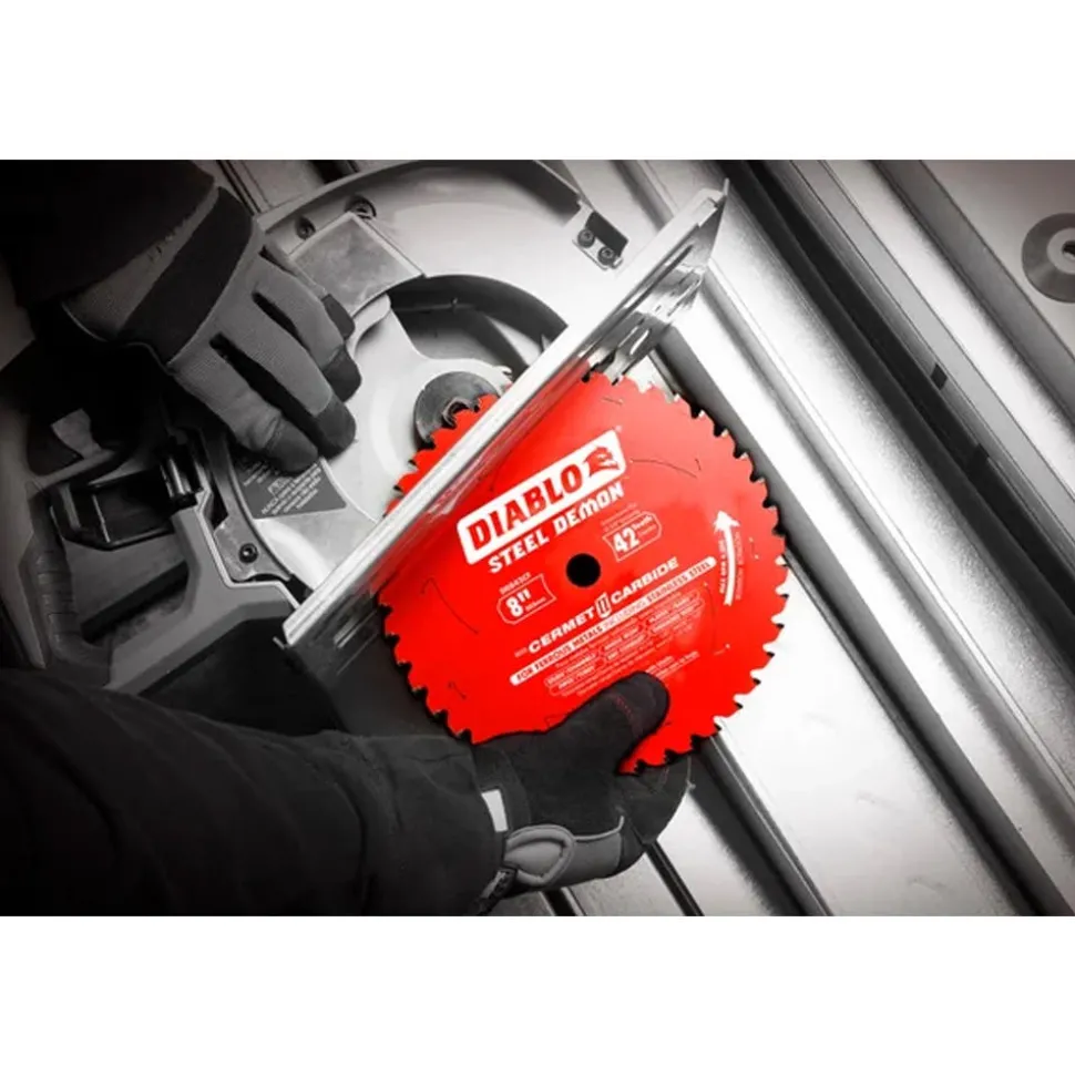 Freud Diablo 8" 42-Tooth Steel Demon Metals & Stainless Steel Cutting Circular Saw Blades Cermet II D0842CF