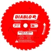 Freud Diablo 7-1/4" x 36 Tooth Wood & Metal Carbide Saw Blade D0736GPA