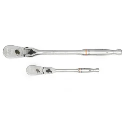 Gearwrench 1/4" & 3/8" 2 Piece Drive 90-Tooth Locking Flex Head Teardrop Ratchet Set 81274T