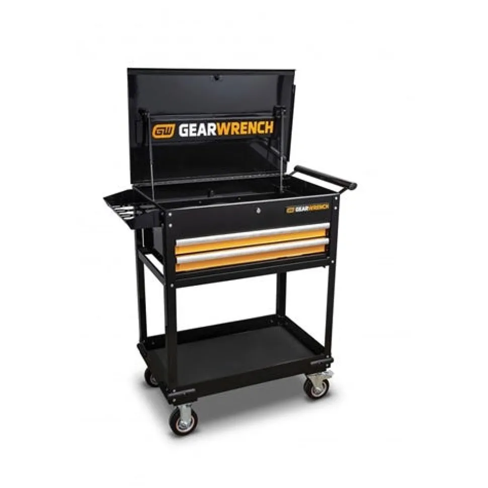 Gearwrench 32" 2 Drawer Black & Orange Utility Cart 83167
