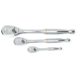 Gearwrench 3 Piece 1/4", 3/8" & 1/2" Drive 90-Tooth Teardrop Ratchet Set 81206T