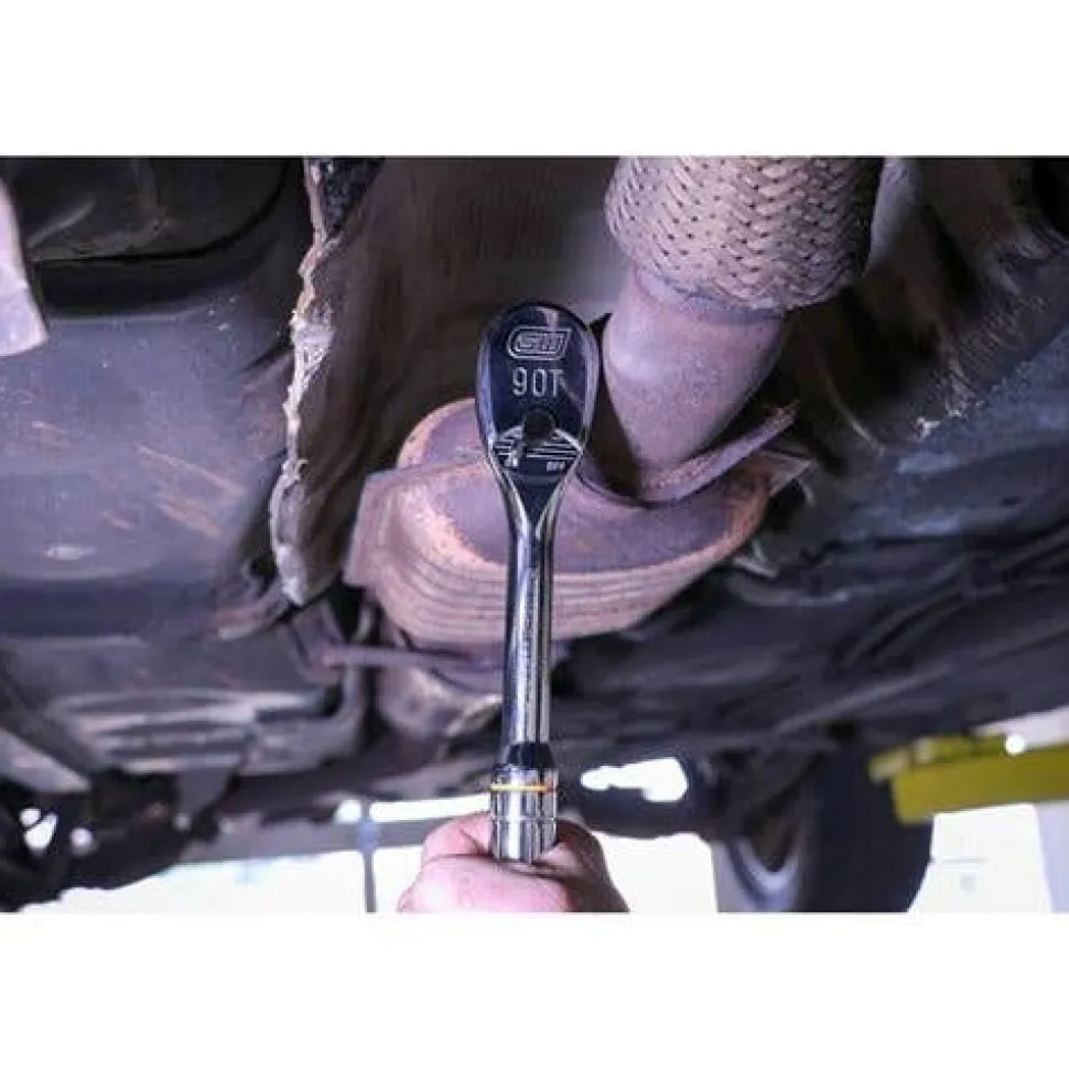 Gearwrench 3 Piece 1/4", 3/8" & 1/2" Drive 90-Tooth Teardrop Ratchet Set 81206T