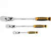 Gearwrench 3 Piece 1/4", 3/8" & 1/2" Drive 90-Tooth Dual Material Locking Flex Head Ratchet Set 81298T