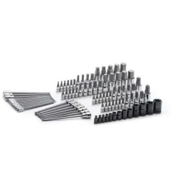 Gearwrench 84 Piece 1/4", 3/8" & 1/2" Drive Hex/Ball End Hex/Tamper Proof Torx/External Torx/Torx SAE/Metric Bit Set 80742