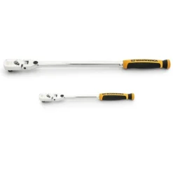 Gearwrench 2 Piece 1/4" & 3/8" Drive 120XP Dual Material Handle Locking Flex Head Ratchet Set 81381