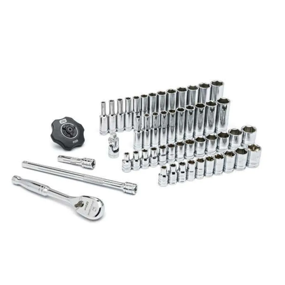 Gearwrench 51 Piece 1/4" Drive 6 Point 120XP Standard & Deep SAE/Metric Mechanics Tool Set 80300P