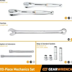 Gearwrench 110 Piece Mechanics Tool Set w/ Blow Mold Case 89058
