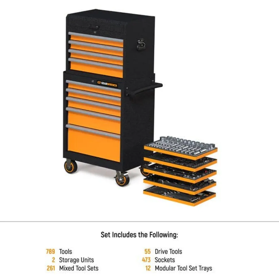 Gearwrench 791 Piece MEGAMOD Mechanics Tool Set w/ Premium Modular Foam Trays & Tool Storage MEGAMODPRO