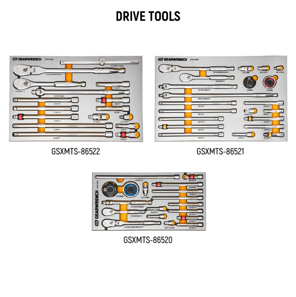 Gearwrench 1268 Piece MEGAMOD Mechanics Tool Set w/ Premium Modular Foam Trays & Tool Storage MEGAMOD1268