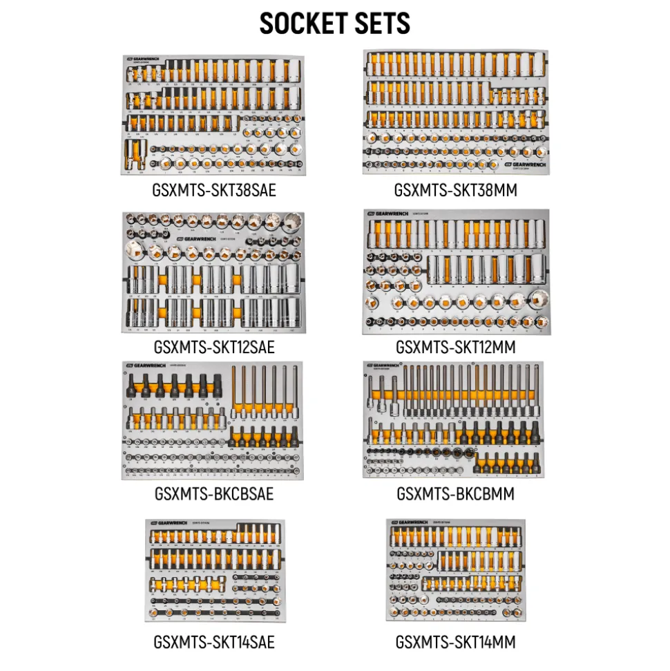 Gearwrench 1268 Piece MEGAMOD Mechanics Tool Set w/ Premium Modular Foam Trays & Tool Storage MEGAMOD1268