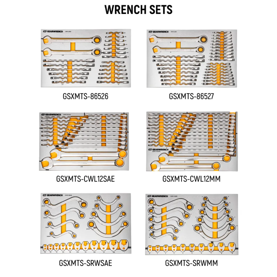 Gearwrench 1268 Piece MEGAMOD Mechanics Tool Set w/ Premium Modular Foam Trays & Tool Storage MEGAMOD1268