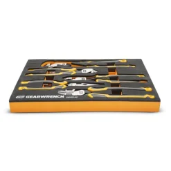 Gearwrench 5 Piece PITBULL Cushion Grip Pliers Set w/ Foam Storage Tray GWMSPLR01