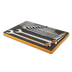 Gearwrench 19 Piece12 Point Long Pattern Combination SAE Wrench Set w/ Foam Storage Tray GWMSCWL12SAE