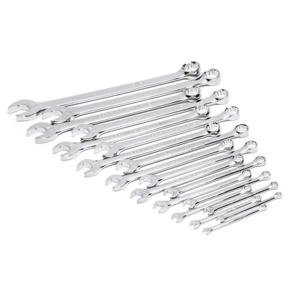 Gearwrench 19 Piece12 Point Long Pattern Combination SAE Wrench Set w/ Foam Storage Tray GWMSCWL12SAE
