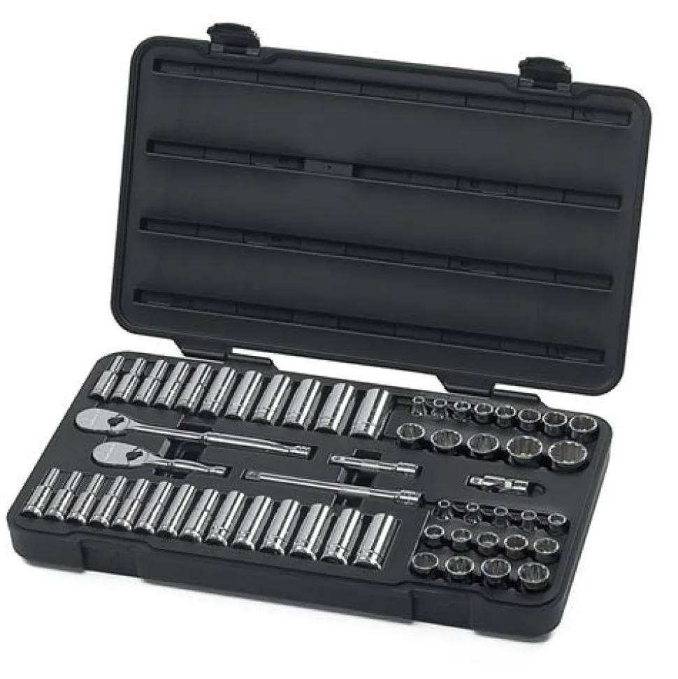 Gearwrench 57 Piece SAE 12 Point Socket Set - 3/8" Drive 80551