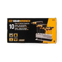 Gearwrench 10 Piece SAE Ball End T-Handle Hex Key Set 83523