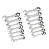 Gearwrench 14 Piece 72-Tooth 12 Point Stubby Ratcheting SAE/Metric Combination Wrench Set 85206