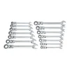 Gearwrench 14 Piece 72-Tooth 12 Point Flex Head Ratcheting Combination SAE/Metric Wrench Set 85141