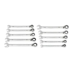 Gearwrench 10 Piece 90-Tooth 12 Point SAE Reversible Ratcheting Wrench Set 86658