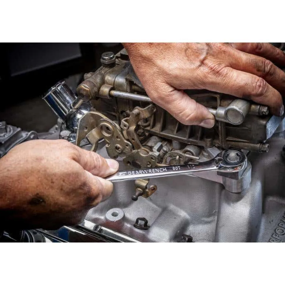 Gearwrench 10 Piece 90-Tooth 12 Point SAE Reversible Ratcheting Wrench Set 86658