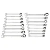 Gearwrench 16 Piece 90-Tooth 12 Point Metric Reversible Ratcheting Wrench Set 86629