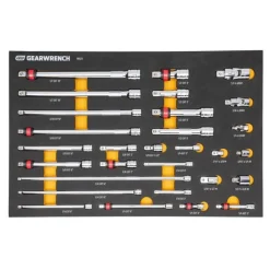 Gearwrench MEGAMOD Mobile Rolling Tool Case w/ Modular Drive Tool, Bit Sockets, and Hex Key Sets GWMP100 & 86529 & 86523 & 86528 & GWMSBSKCBMM